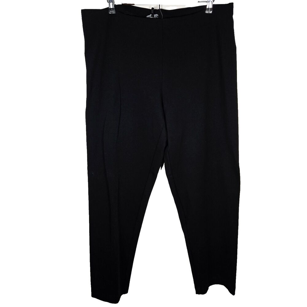Eileen Fisher Black Pull On Ankle Pant Womems XL